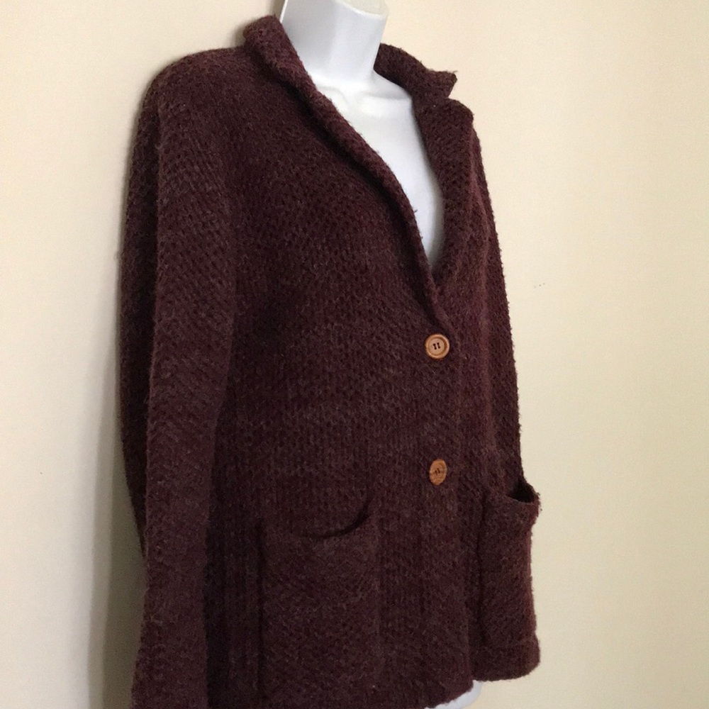 Chunky and thick knitted sweater blazer - Picture 5 of 7